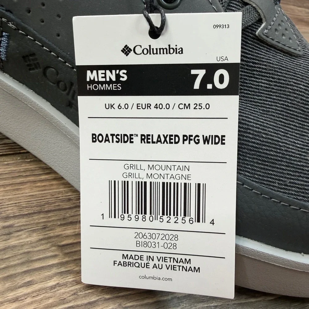 Columbia Mens 7W Boatside Relaxed PFG Wide Grill Mountain BI8031-028 New